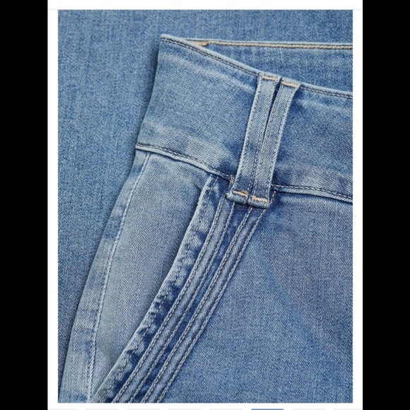 Frame The Double Detail High Rise Flare Denim Jeans Color Merced Size 32 - NWT - Picture 3 of 16